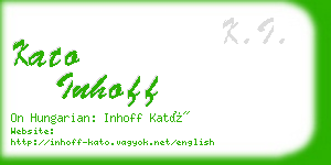 kato inhoff business card